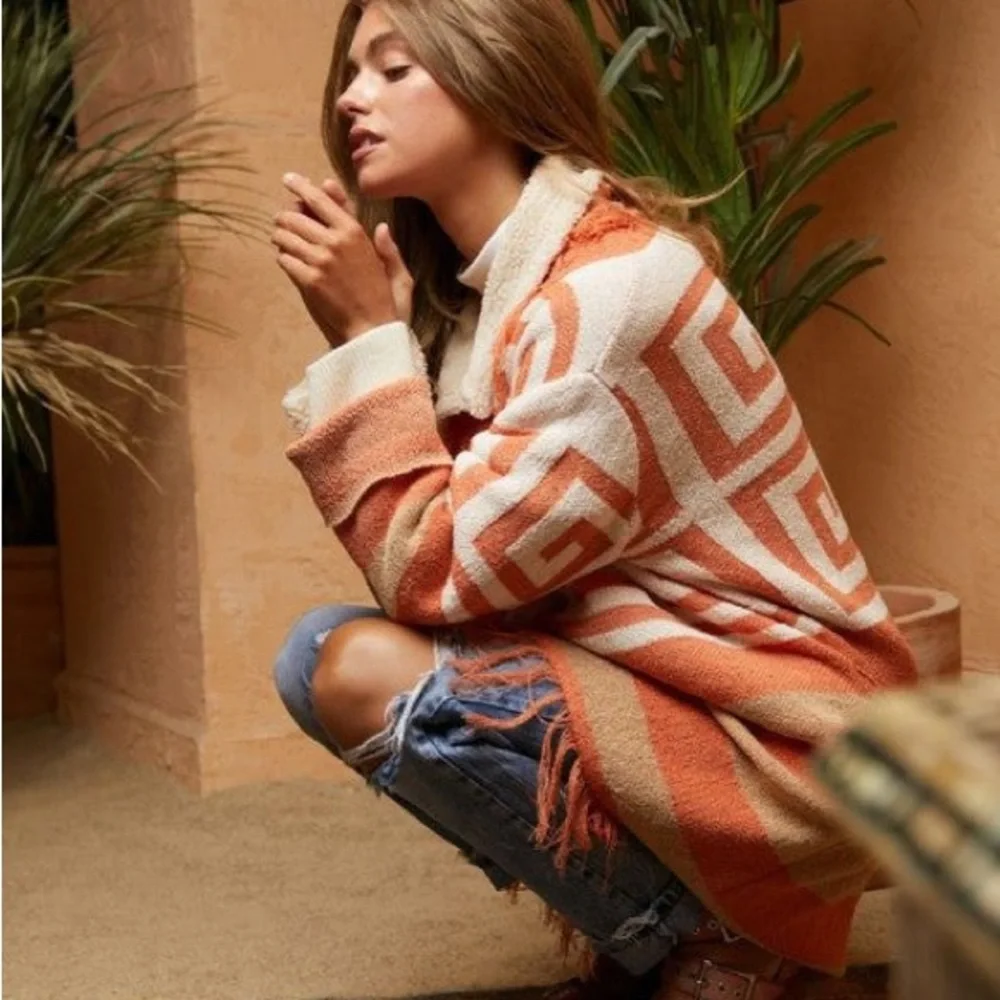 Pumpkin Spice Belted Cardigan-LAST ONE - Picture 6 of 8